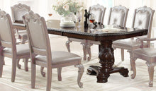 Load image into Gallery viewer, Crown Mark Kiera Double Pedestal Dining Table in Rich Brown
