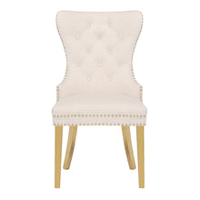 Load image into Gallery viewer, Galaxy Home Simba Gold Legs Dining Chair (Set of 2) in Beige
