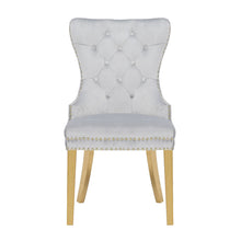 Load image into Gallery viewer, Galaxy Home Simba Gold Legs Dining Chair (Set of 2) in Silver

