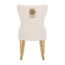 Load image into Gallery viewer, Galaxy Home Simba Gold Legs Dining Chair (Set of 2) in Beige
