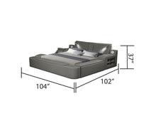 Load image into Gallery viewer, Galaxy Home Zoya King Bed in Grey
