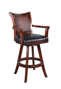 Traditional Ornate Brown Bar Stool