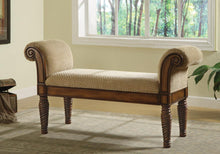 Load image into Gallery viewer, Transitional Brown Upholstered Bench

