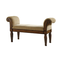 Load image into Gallery viewer, Transitional Brown Upholstered Bench
