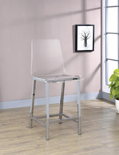 Load image into Gallery viewer, Everyday Contemporary Clear and Chrome Bar Stool

