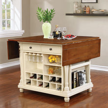 Load image into Gallery viewer, Slater Country Cherry and White Kitchen Island
