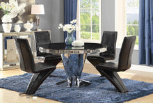 Load image into Gallery viewer, Barzini Dining Contemporary Black Pedestal Dining Table
