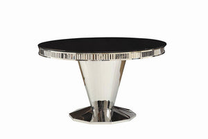 Barzini Dining Contemporary Black Pedestal Dining Table