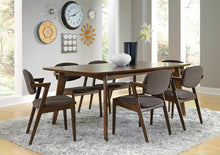 Load image into Gallery viewer, Malone Mid-Century Modern Dark Walnut Dining Table
