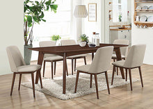Load image into Gallery viewer, Malone Mid-Century Modern Dark Walnut Dining Table
