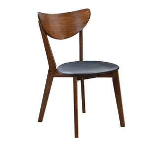 Malone Mid-Century Modern Dark Walnut Dining Chair