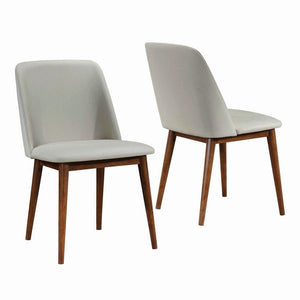 Barett Modern Grey and Chestnut Dining Chair