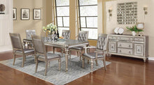 Load image into Gallery viewer, Bling Game Hollywood Glam Metallic Platinum Dining Table
