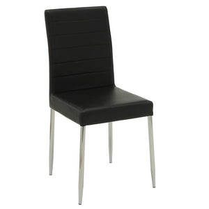 Vance Black and Chrome Dining Chair