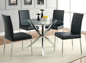 Vance Black and Chrome Dining Chair