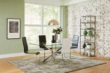 Load image into Gallery viewer, Broderick Contemporary Chrome and Black Dining Chair
