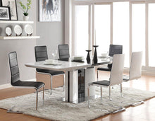 Load image into Gallery viewer, Broderick Contemporary Chrome and Black Dining Chair
