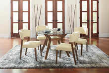 Load image into Gallery viewer, Paxton Mid-Century Modern Cream Leatherette Dining Chair
