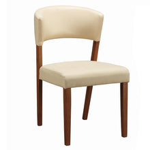 Load image into Gallery viewer, Paxton Mid-Century Modern Cream Leatherette Dining Chair
