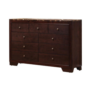 Conner Casual Cappuccino Nine-Drawer Dresser