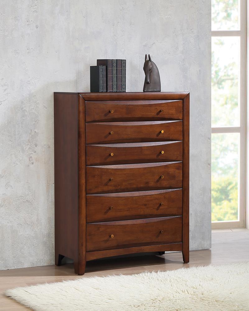 Hillary Warm Brown Six-Drawer Chest