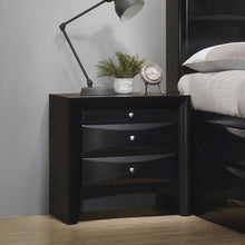 Load image into Gallery viewer, Briana Black Two-Drawer Nightstand With Tray
