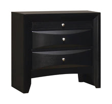 Load image into Gallery viewer, Briana Black Two-Drawer Nightstand With Tray
