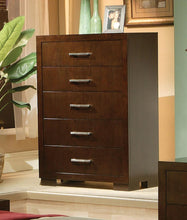 Load image into Gallery viewer, Jessica Cappuccino Five-Drawer Chest

