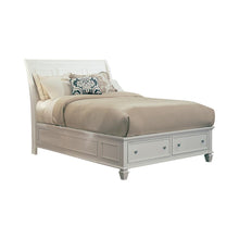 Load image into Gallery viewer, Sandy Beach White California King Sleigh Bed With Footboard Storage
