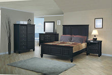 Load image into Gallery viewer, Sandy Beach Black Queen Storage Bed
