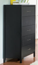 Load image into Gallery viewer, Grove Black Five-Drawer Chest
