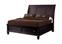Load image into Gallery viewer, Sandy Beach Cappuccino King Sleigh Bed With Footboard Storage
