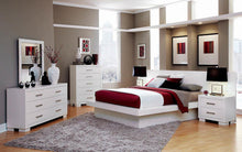 Load image into Gallery viewer, Jessica Contemporary White Eastern Kind Bed
