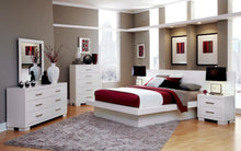 Load image into Gallery viewer, Jessica Contemporary White California King Bed
