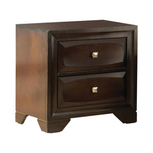 Load image into Gallery viewer, Jaxson Transitional Cappuccino Two-Drawer Nightstand
