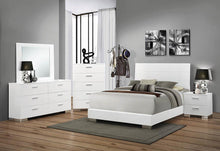 Load image into Gallery viewer, Felicity Contemporary Glossy White Eastern King Bed
