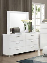 Load image into Gallery viewer, Felicity Glossy White Dresser Mirror
