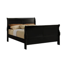 Load image into Gallery viewer, Louis Philippe Traditional Black Sleigh Full Bed
