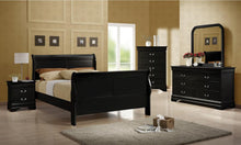 Load image into Gallery viewer, Louis Philippe Traditional Black Sleigh Queen Bed
