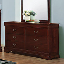 Load image into Gallery viewer, Louis Philippe Reddish Brown Six-Drawer Dresser
