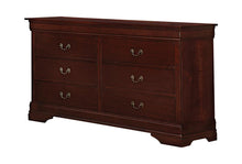 Load image into Gallery viewer, Louis Philippe Reddish Brown Six-Drawer Dresser
