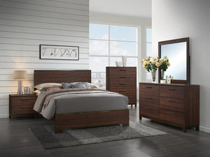 Edmonton Transitional Rustic Tobacco California King Bed