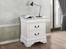 Load image into Gallery viewer, Louis Philippe White Two-Drawer Nightstand
