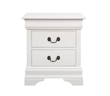 Load image into Gallery viewer, Louis Philippe White Two-Drawer Nightstand
