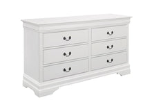 Load image into Gallery viewer, Louis Philippe White Six-Drawer Dresser
