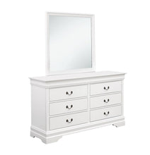 Load image into Gallery viewer, Louis Philippe White Six-Drawer Dresser
