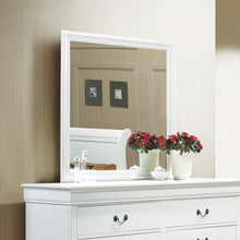 Load image into Gallery viewer, Louis Philippe White Dresser Mirror With Beveled Edge
