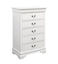 Load image into Gallery viewer, Louis Philippe White Five-Drawer Chest
