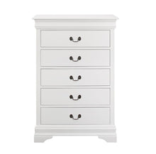 Load image into Gallery viewer, Louis Philippe White Five-Drawer Chest
