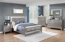 Load image into Gallery viewer, Leighton Contemporary Metallic Queen Bed
